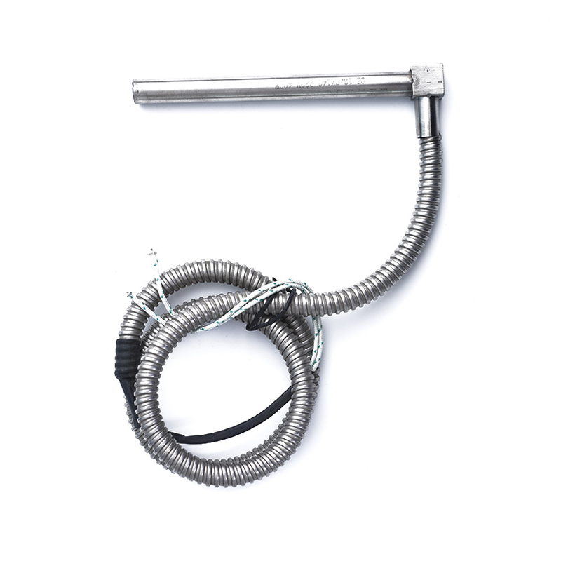 Tamang anggulo ng cartridge heater na may hose ng metal